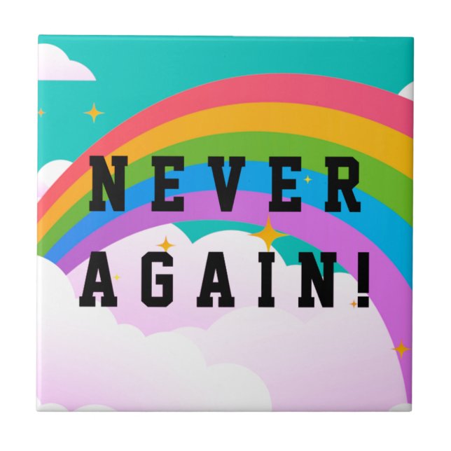 NEVER AGAIN KAKELPLATTA (Framsidan)