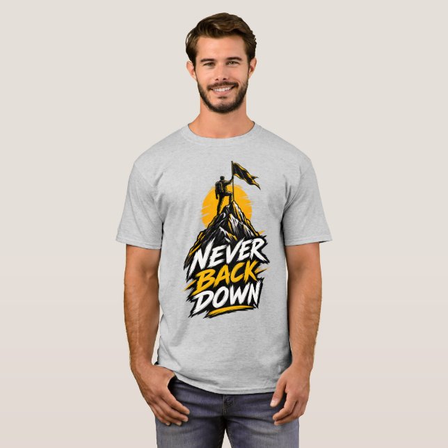 Never Back Down Summit Rise T Shirt (Hel framsida)