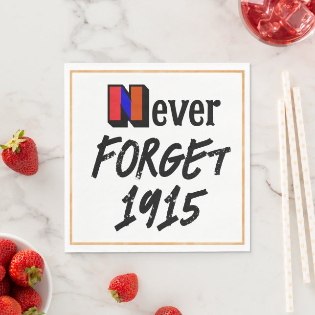 Never Forget 1915 Paper Napkin Pappersservett (Insitu)