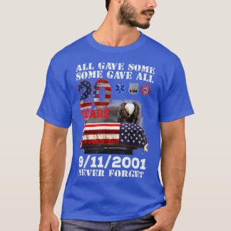 Never Forget 911 20th Anniversary Firefighters Out T Shirt