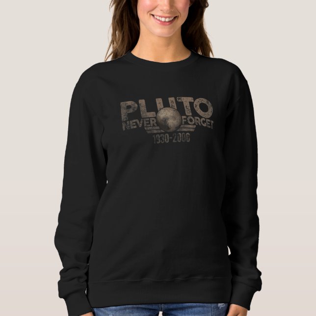 Never Forget Pluto Retro Style  Space  1 T Shirt (Framsida)