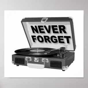 Never Forget Records Roligt Affisch