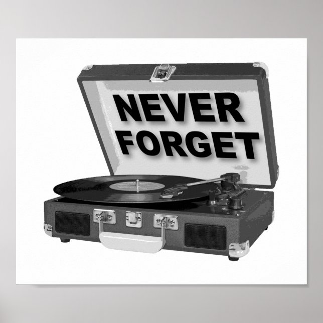 Never Forget Records Roligt Affisch (Framsidan)