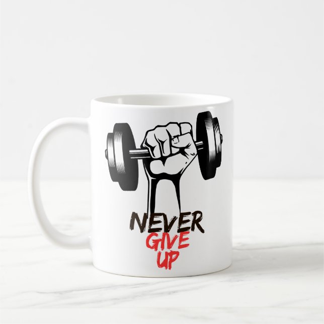 Never Give Up Mug Kaffemugg (Vänster)