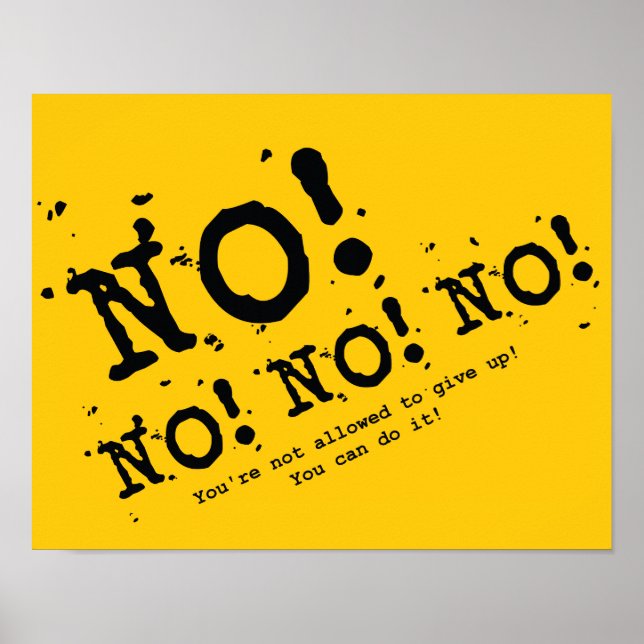 Never Give Up Poster (Framsidan)