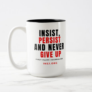 Never Give Up Two-Tone Mug Två-Tonad Mugg