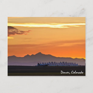 Never Internationell flygplats Sunset vykort