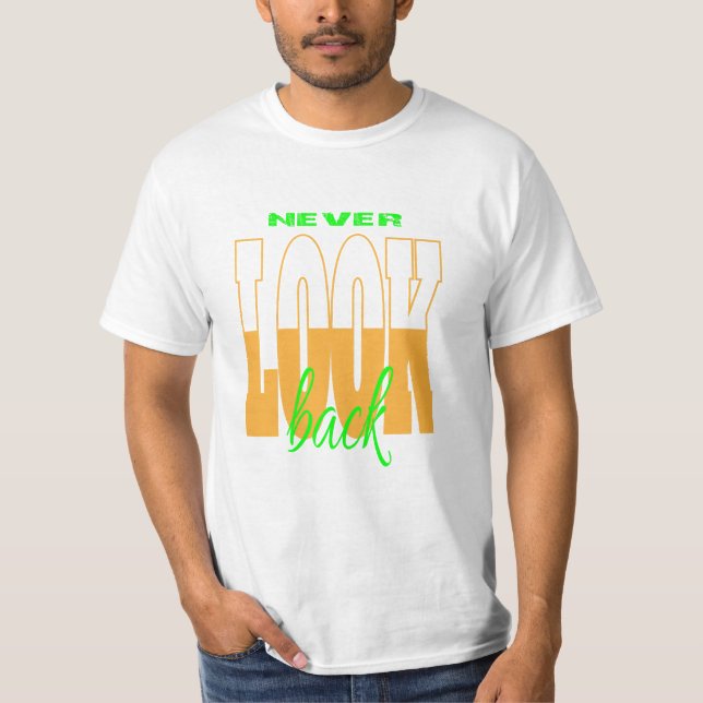 NEVER LOOK BACK Men's Value T-Shirt (Framsida)
