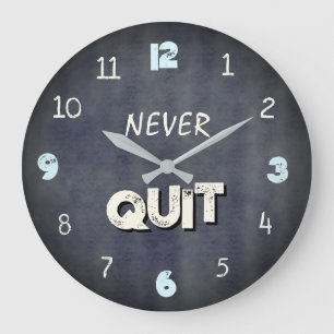 Never Quit Industrial Gym Stor Klocka