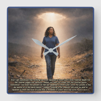 Never separated from God Fyrkantig Klocka