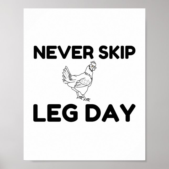 Never Skip Leg Day Poster (Framsidan)
