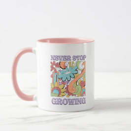 Never Stop Growing Retro Mugg