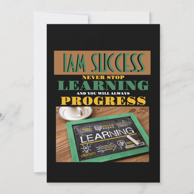 NEVER STOP LEARNING INBJUDNINGAR (Framsida)