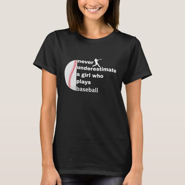 never underestimate a girl who plays basketball t shirt (Framsida)