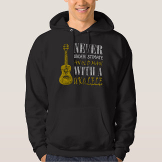 Never underestimate an old man with a ukuleleThis Hoodie
