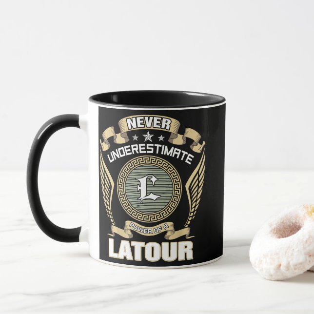 NEVER_UNDERESTIMATE_POWER_OF_A_LATOUR MUGG (Med munk)
