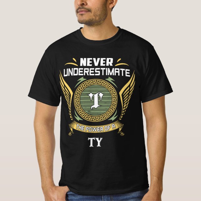 Never underestimate power of a TY T Shirt (Framsida)