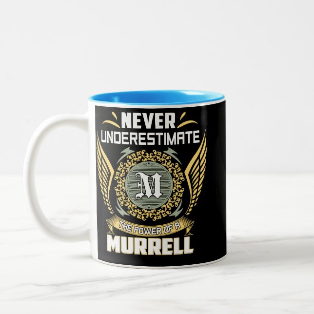 Never Underestimate The Power Of A Murrell Två-Tonad Mugg (Vänster)