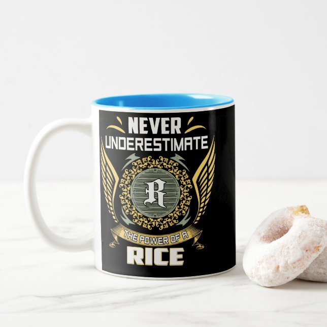 Never Underestimate The Power Of A Rice Två-Tonad Mugg (Med munk)