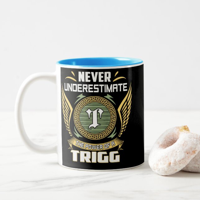 Never Underestimate The Power Of A Trigg Två-Tonad Mugg (Med munk)