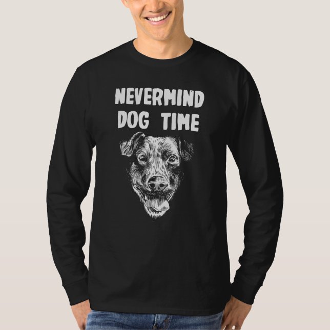 Nevermind Dog Time T Shirt (Framsida)