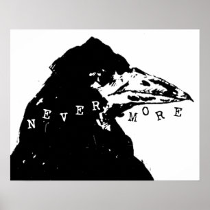 Nevermore korpsvart av Edgar Allan Poe Poster