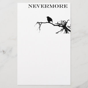 Nevermore korpsvart diktEdgar Allan Poe design Brevpapper