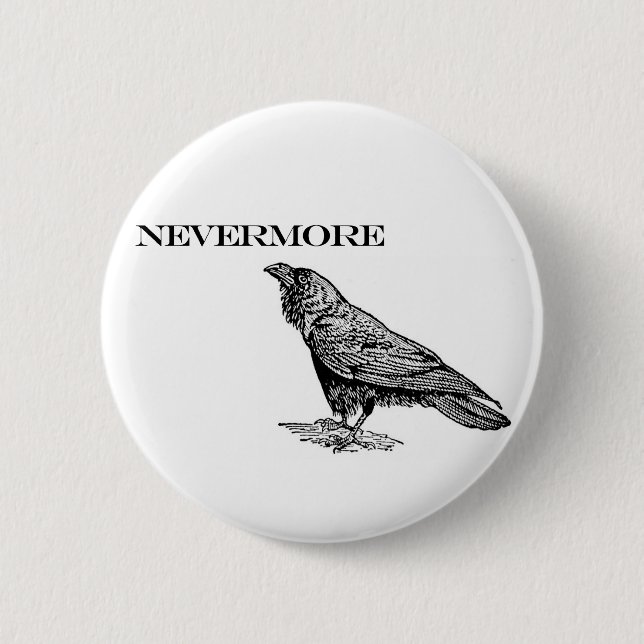 Nevermore korpsvart knapp (Framsida)