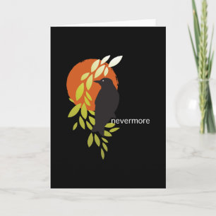 Nevermore - korpsvart & måne vid Poe Kort
