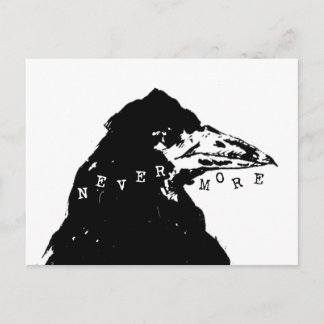 Nevermore Raven av Edgar Allan Poe Vykort