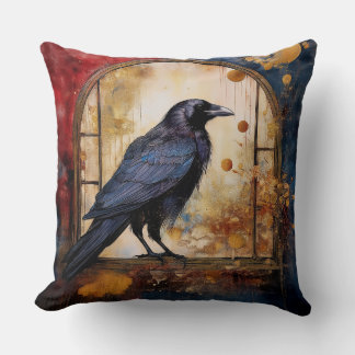 Nevermore Raven Collage I Kudde