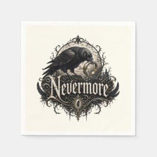 Nevermore Raven Skilsmässa Party Pappersservett
