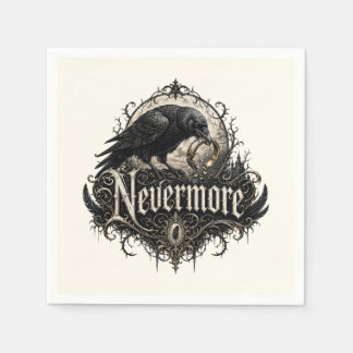 Nevermore Raven Skilsmässa Party Pappersservett