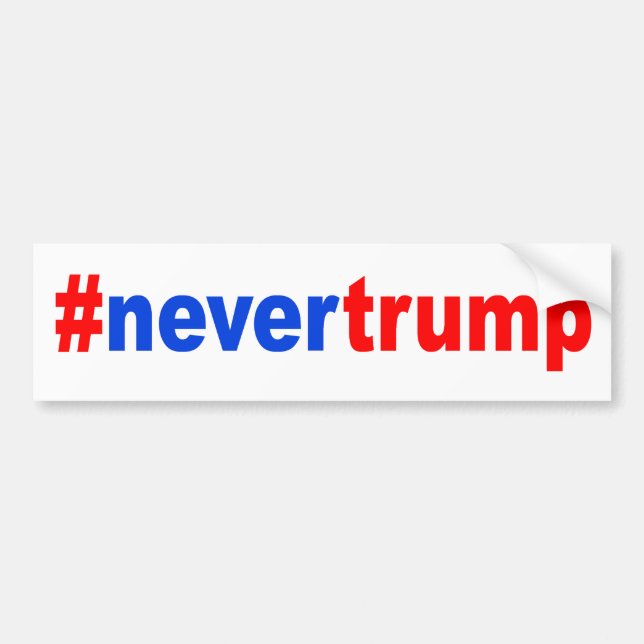 "#nevertrump ", bildekal (Framsidan)