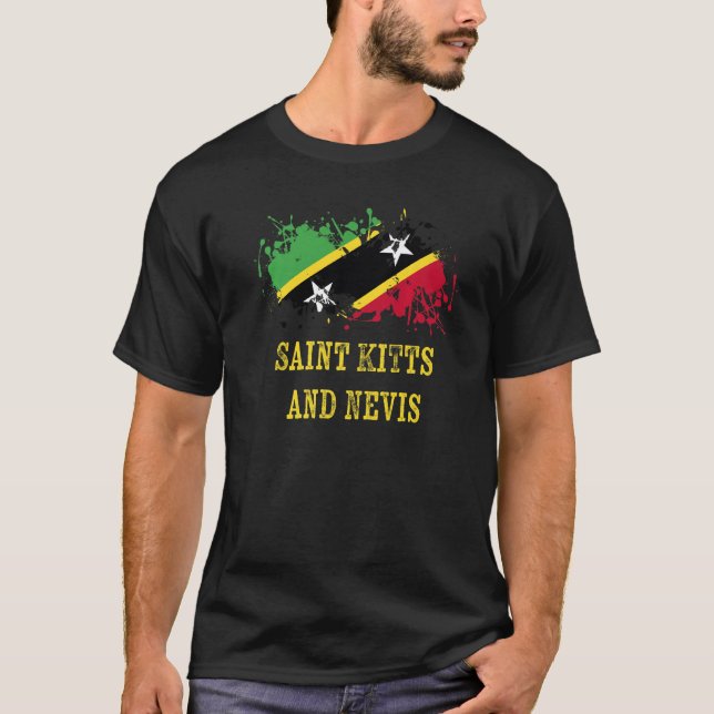 Nevian enthusiasts for Saint Kitts and Nevis   T Shirt (Framsida)