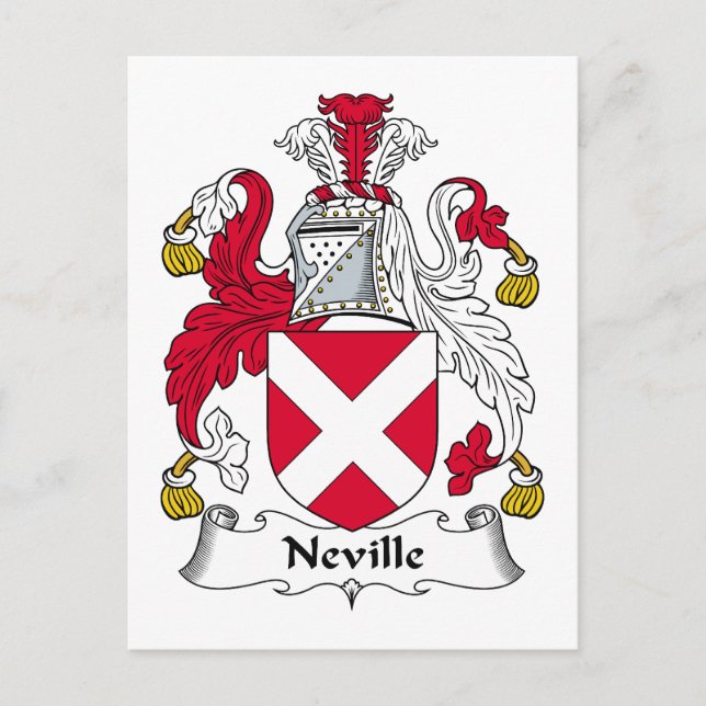 Neville Family Crest Vykort (Framsida)