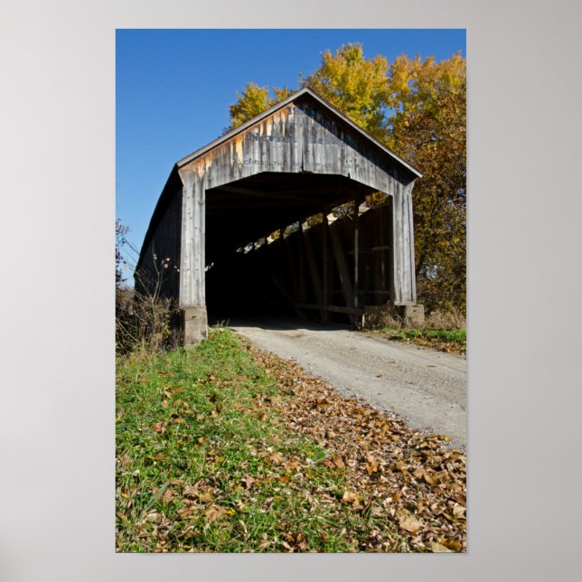 Nevins Covered Bridge Parke County Indiana Poster (Framsidan)