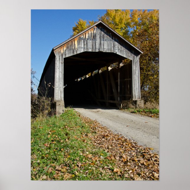 Nevins Covered Bridge Parke County Indiana Poster (Framsidan)
