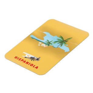 Nevis karibisk ö Illustrerad karta. Magnet