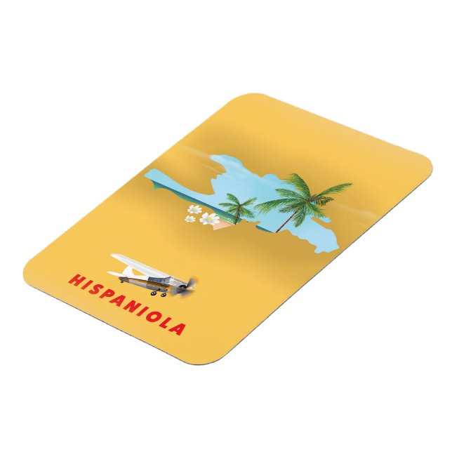 Nevis karibisk ö Illustrerad karta. Magnet (Vänstra Sidan)