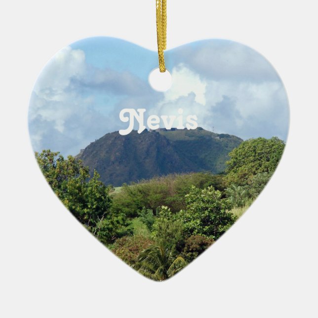 Nevis landskap julgransprydnad keramik (Framsidan)