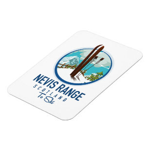 Nevis Range scotland Ski logotyp Magnet