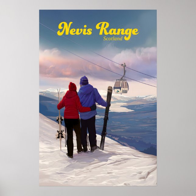Nevis Range Skottland Skidort Resa Affisch (Framsidan)