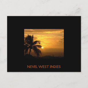 Nevis Sunset-vykort Vykort