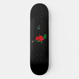 Nevoy Ryder Hibiscus Flower & Hummingbird Board Mini Skateboard Bräda 18,5 Cm
