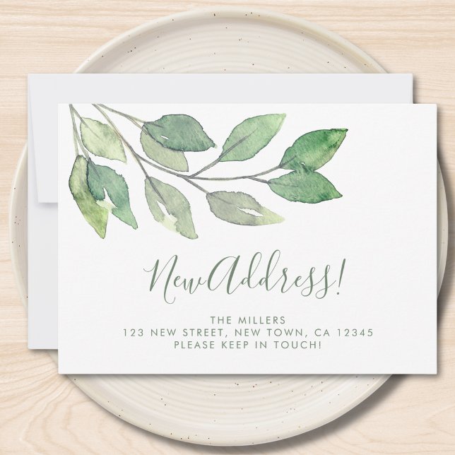 New Address Greenery Moving Announcement Meddelande (Skapare uppladdad)
