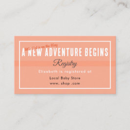 New Adventure Begins Peach Registry Enclosure Card Tilläggskort