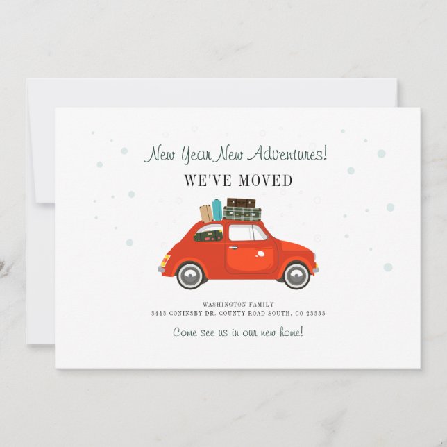 New Adventures Simple Change of Address Moving Meddelande (Framsida)