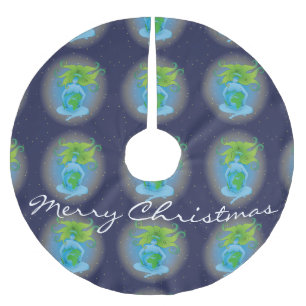 New Age Gaia Goddess Thunder_Cove Julgransmatta Borstad Polyester