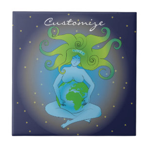 New Age Gaia Goddess Thunder_Cove Kakelplatta